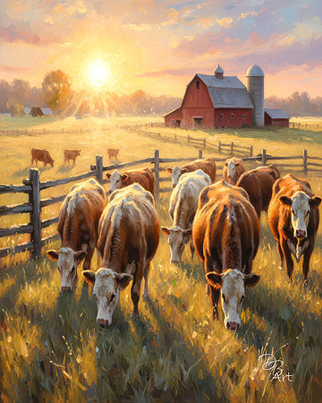 Morning farm
